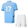 Officiële Voetbalshirt + Korte Broek Manchester City De Bruyne 17 Thuis 2024-25 - Kids